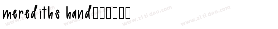 merediths hand字体转换